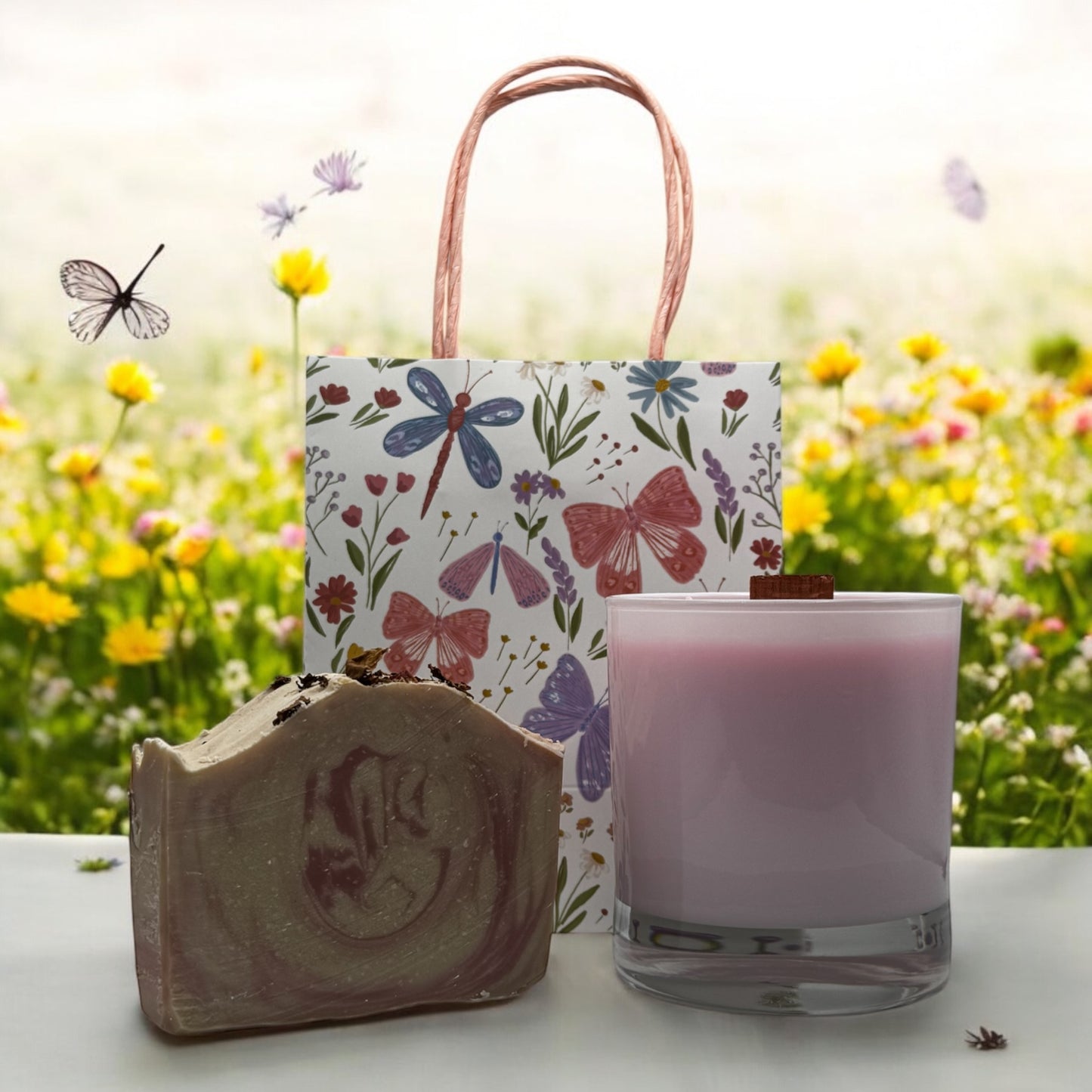 PNW Candle Co Essential Comfort gift bundle with cozy candles and accessories, perfect for relaxing at home.