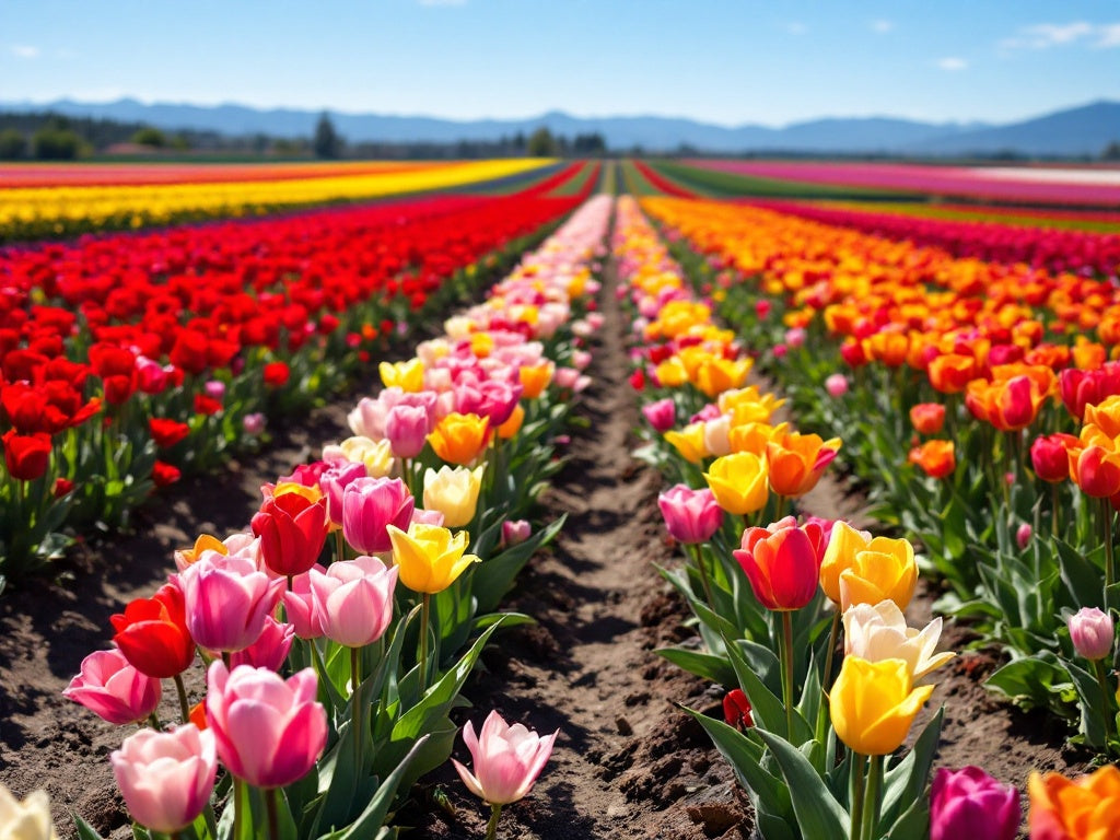 Tulip Fields candle and spring product highlights featured in the April 2025 PNW Candle Co. newsletter.