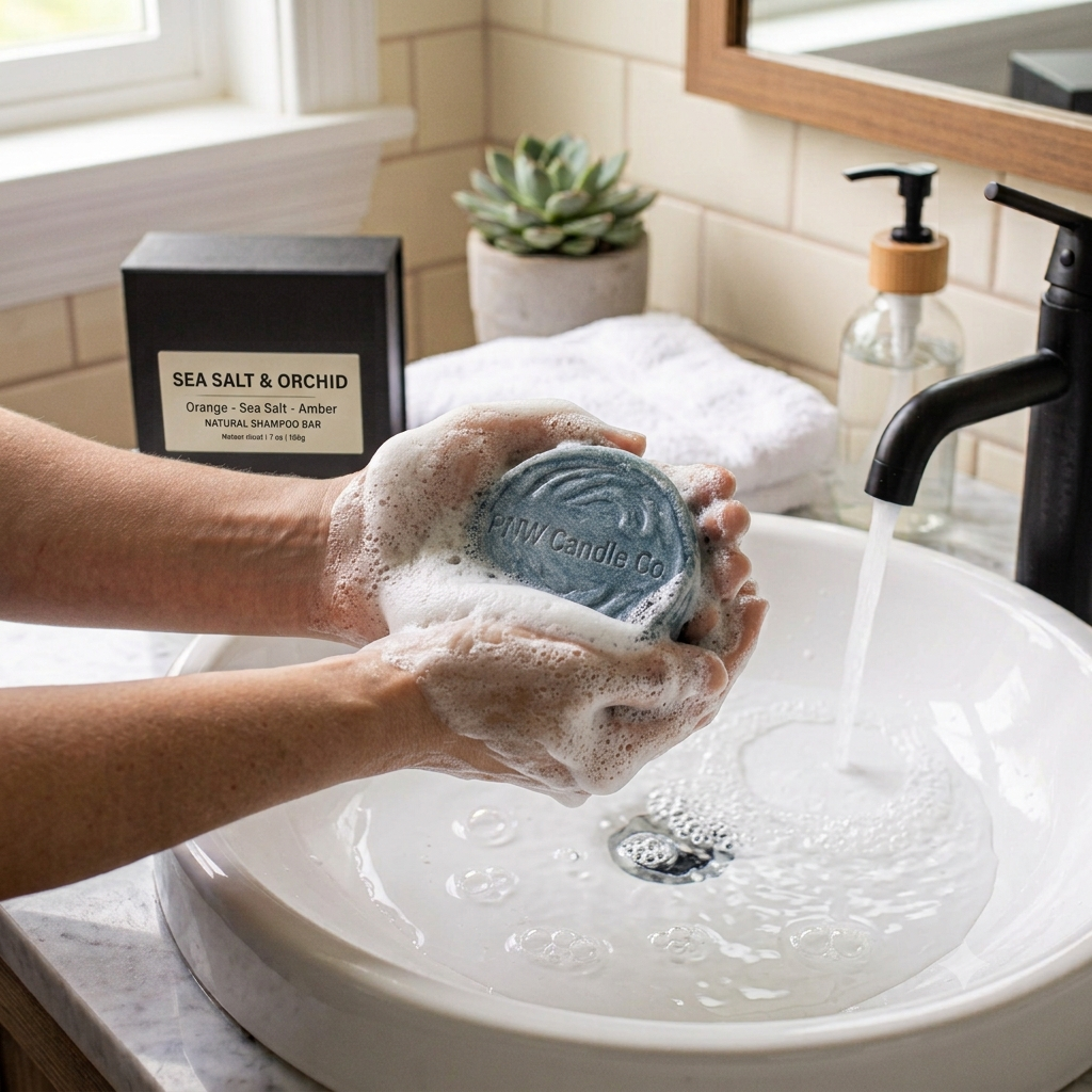 Sea Salt & Orchid Shampoo Bar