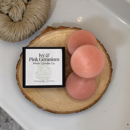 Ivy Geranium & Rosemary Shampoo Bar