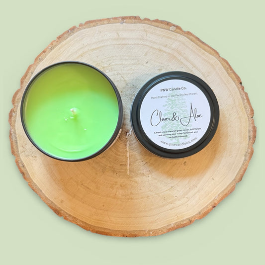 Clover & Aloe Scented Candle - PNW Candle Co
