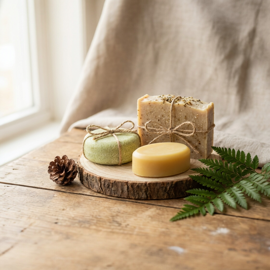 PNW Candle Co Full Body Ritual Bundle featuring candles, oils, and accessories for relaxing self-care rituals.