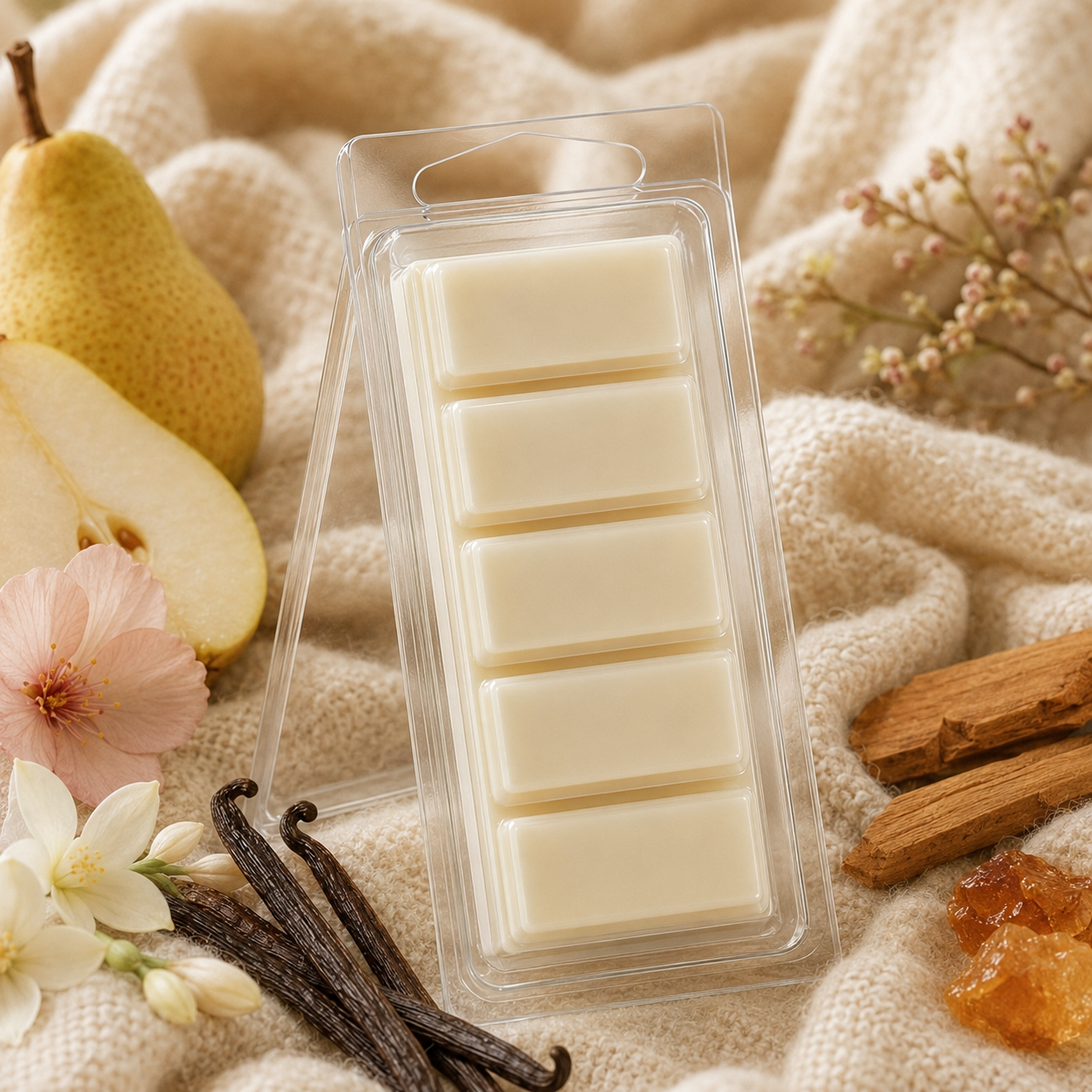 Cashmere and Vanilla 2 oz Snap Bar included in the Wax Melt Starter Gift Set.